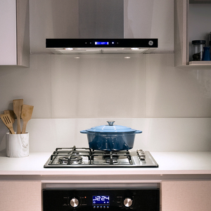 Campana de Extracción 60 cm Acero inoxidable con Vidrio Negro GE Appliances - CTGE60I0