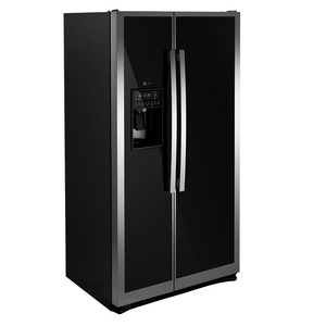 Heladera SBS con freezer no frost 635L Vidrio Negro GE Appliances - PKPN3FFGFBN
